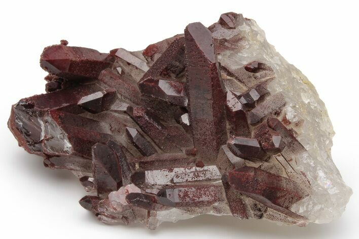 Natural, Red Quartz Crystal Cluster - Morocco #232861